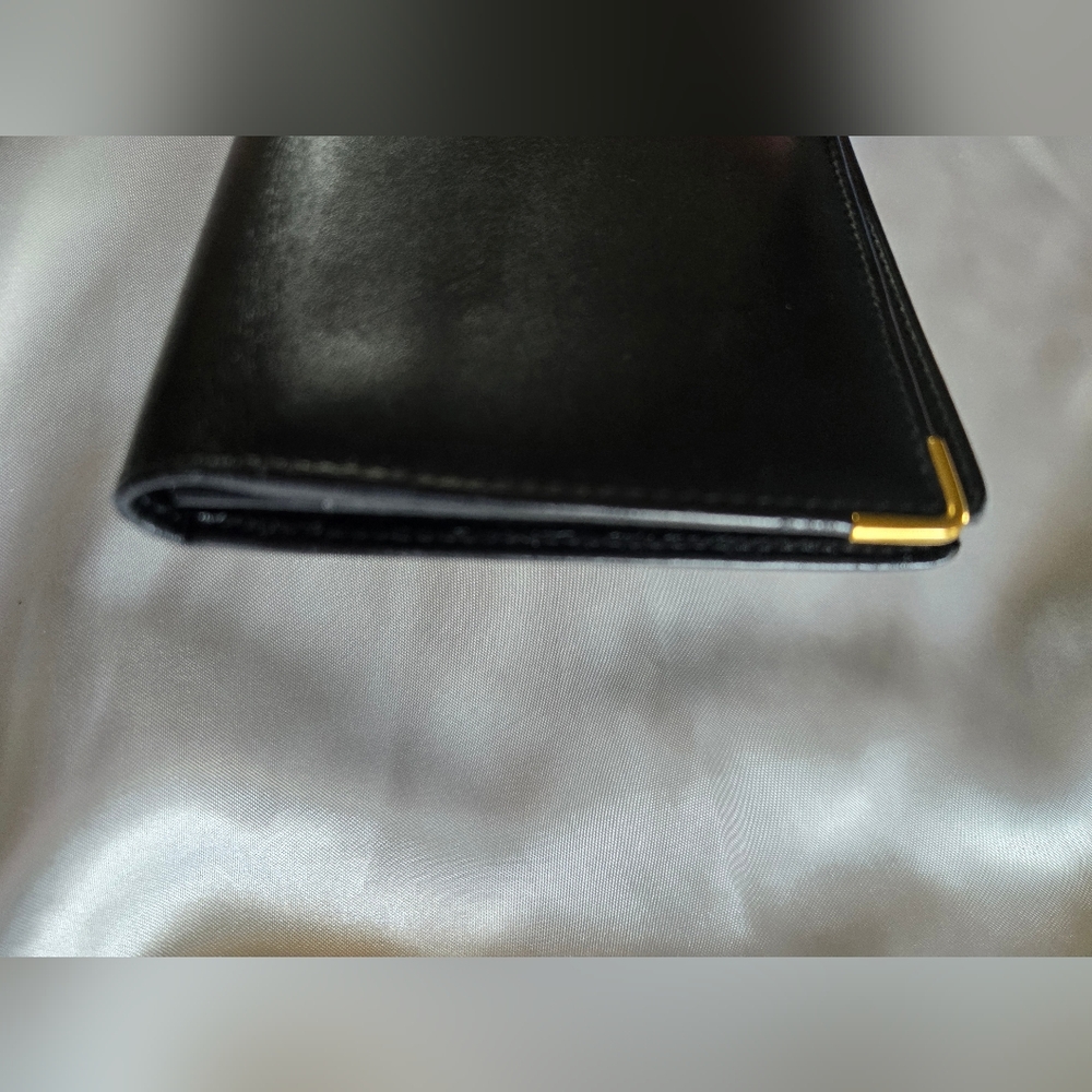Dunhill Classic Black Wallet with Gold Details - Picture 4 of 13